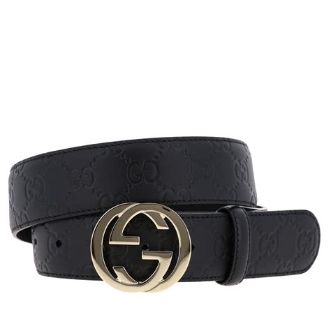 mens black leather gucci belt|genuine leather Gucci belt women.